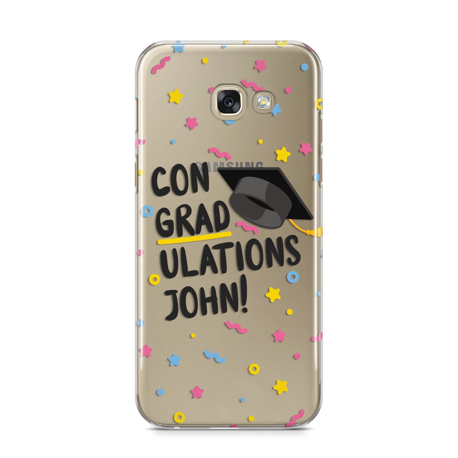 Custom Graduation Samsung Galaxy A5 2017 Case on gold phone