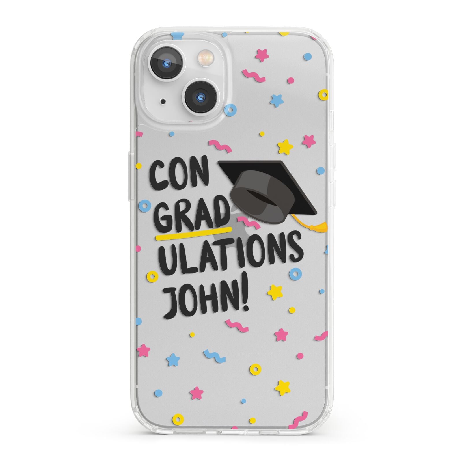 Custom Graduation iPhone 13 Clear Bumper Case