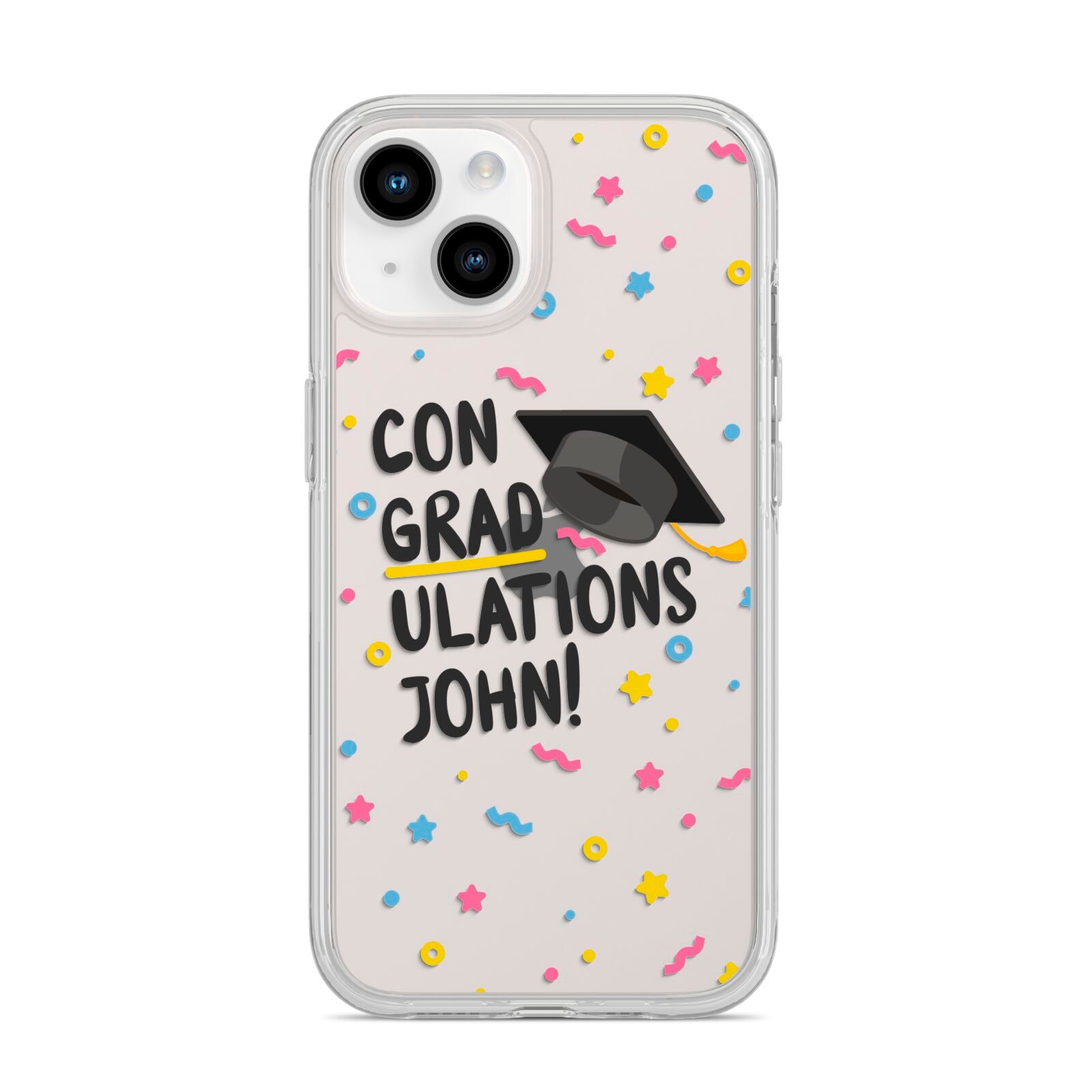 Custom Graduation iPhone 14 Clear Tough Case Starlight