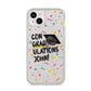 Custom Graduation iPhone 14 Plus Glitter Tough Case Starlight