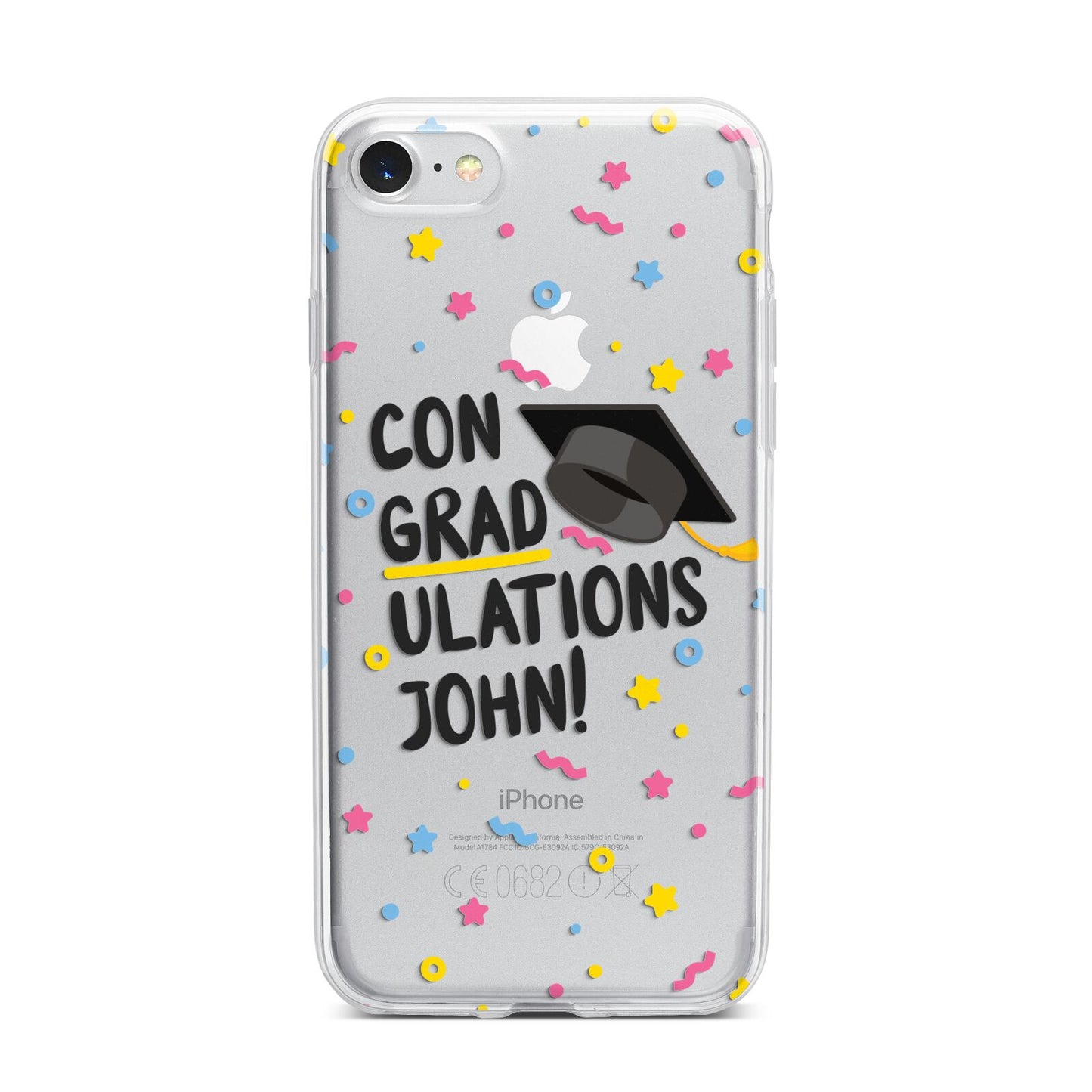 Custom Graduation iPhone 7 Bumper Case on Silver iPhone