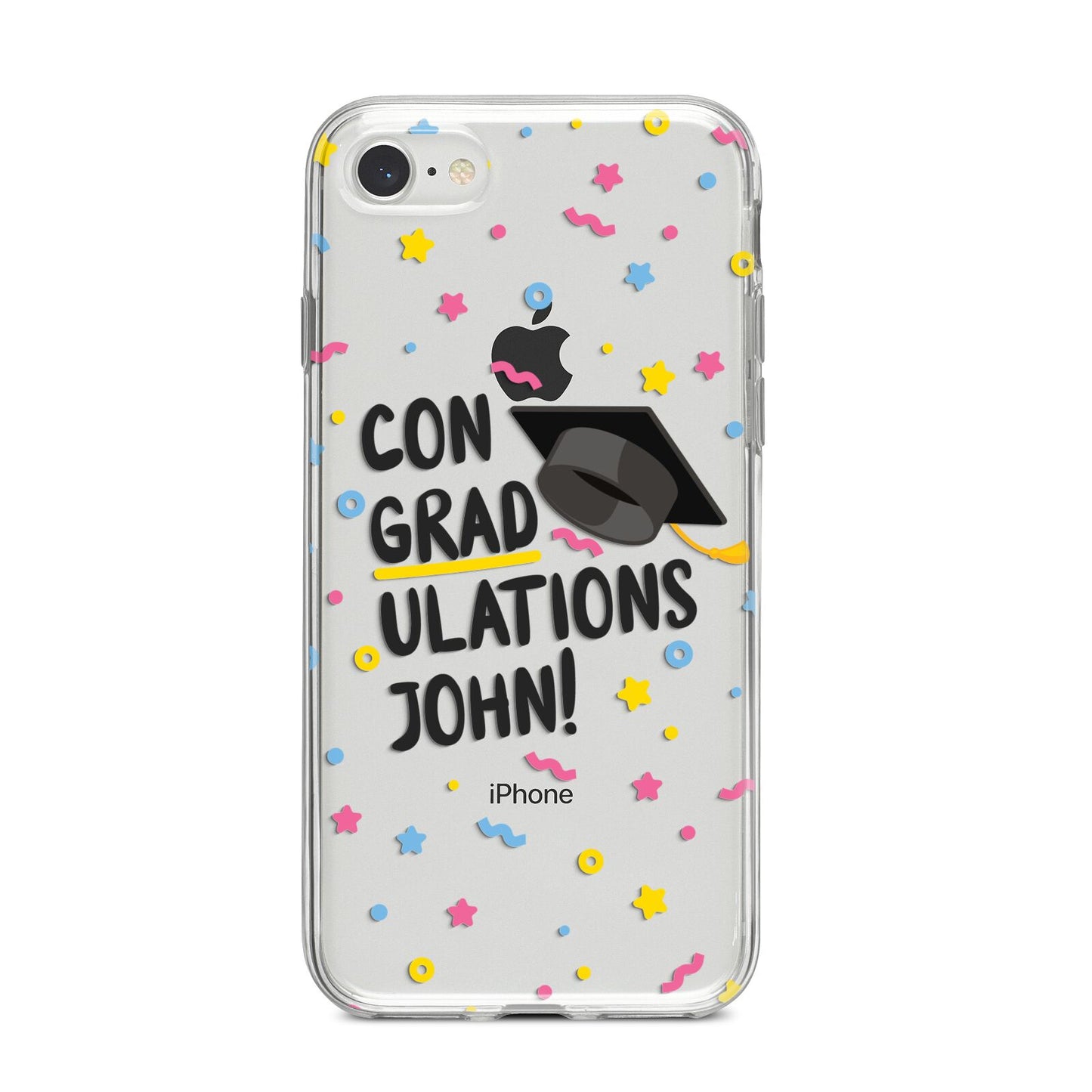 Custom Graduation iPhone 8 Bumper Case on Silver iPhone