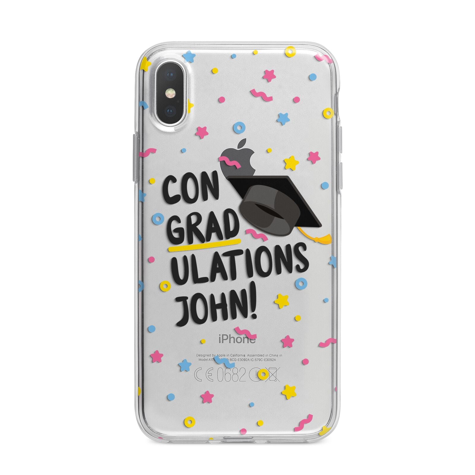 Custom Graduation iPhone X Bumper Case on Silver iPhone Alternative Image 1