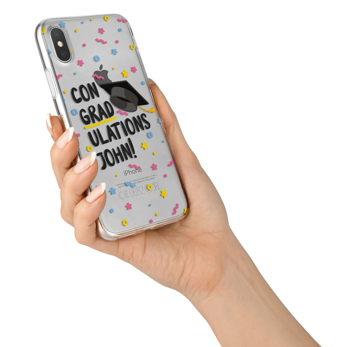 Custom Graduation iPhone X Bumper Case on Silver iPhone Alternative Image 2