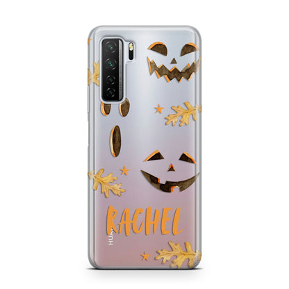 Custom Halloween Pumpkin Face Huawei P40 Lite 5G Phone Case