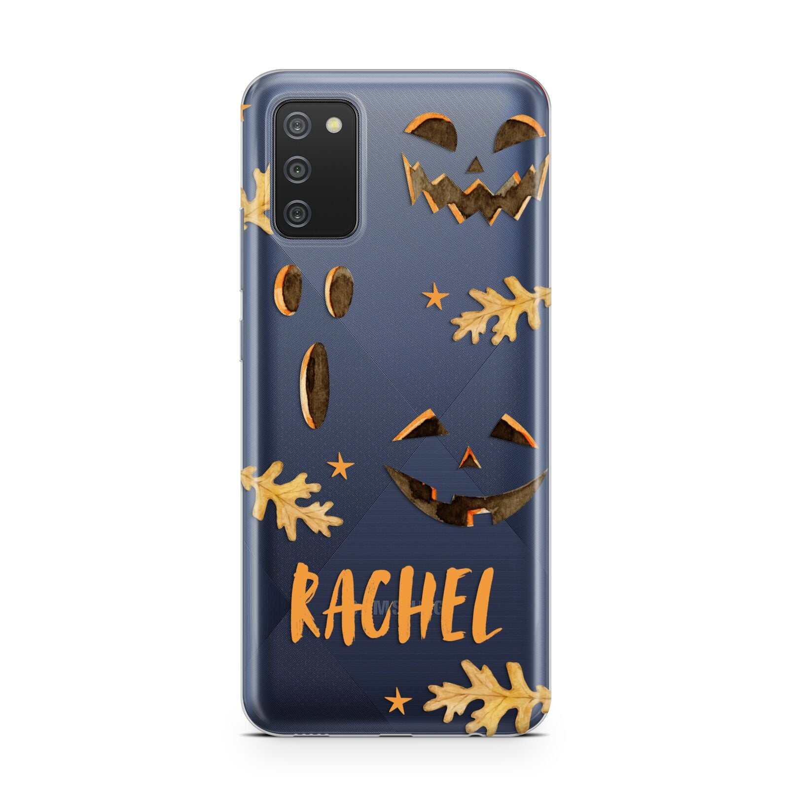 Custom Halloween Pumpkin Face Samsung A02s Case