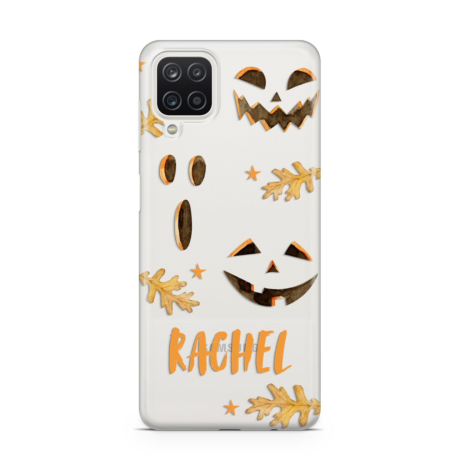 Custom Halloween Pumpkin Face Samsung A12 Case