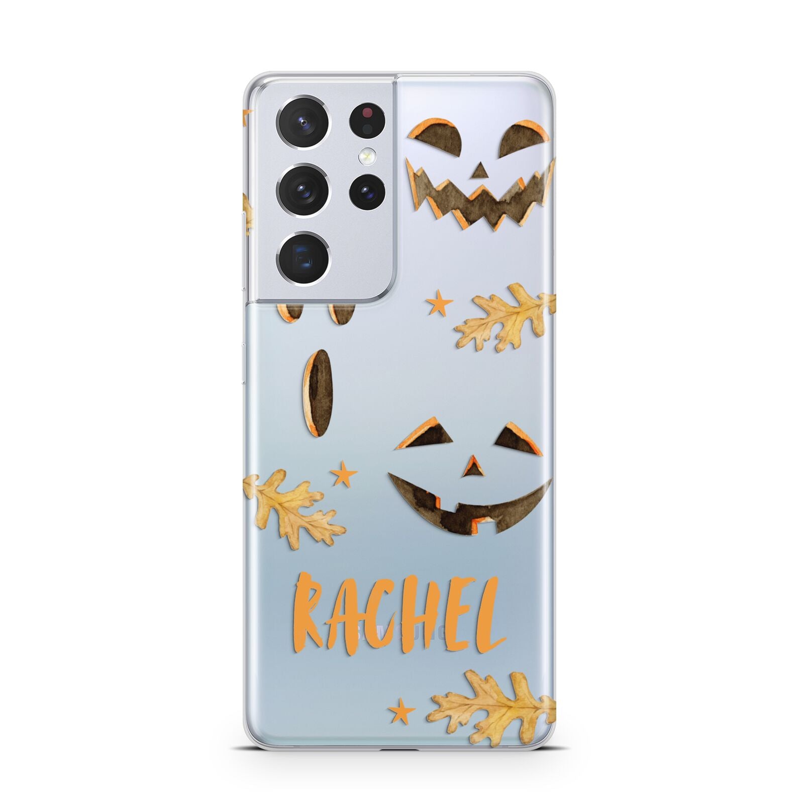 Custom Halloween Pumpkin Face Samsung S21 Ultra Case