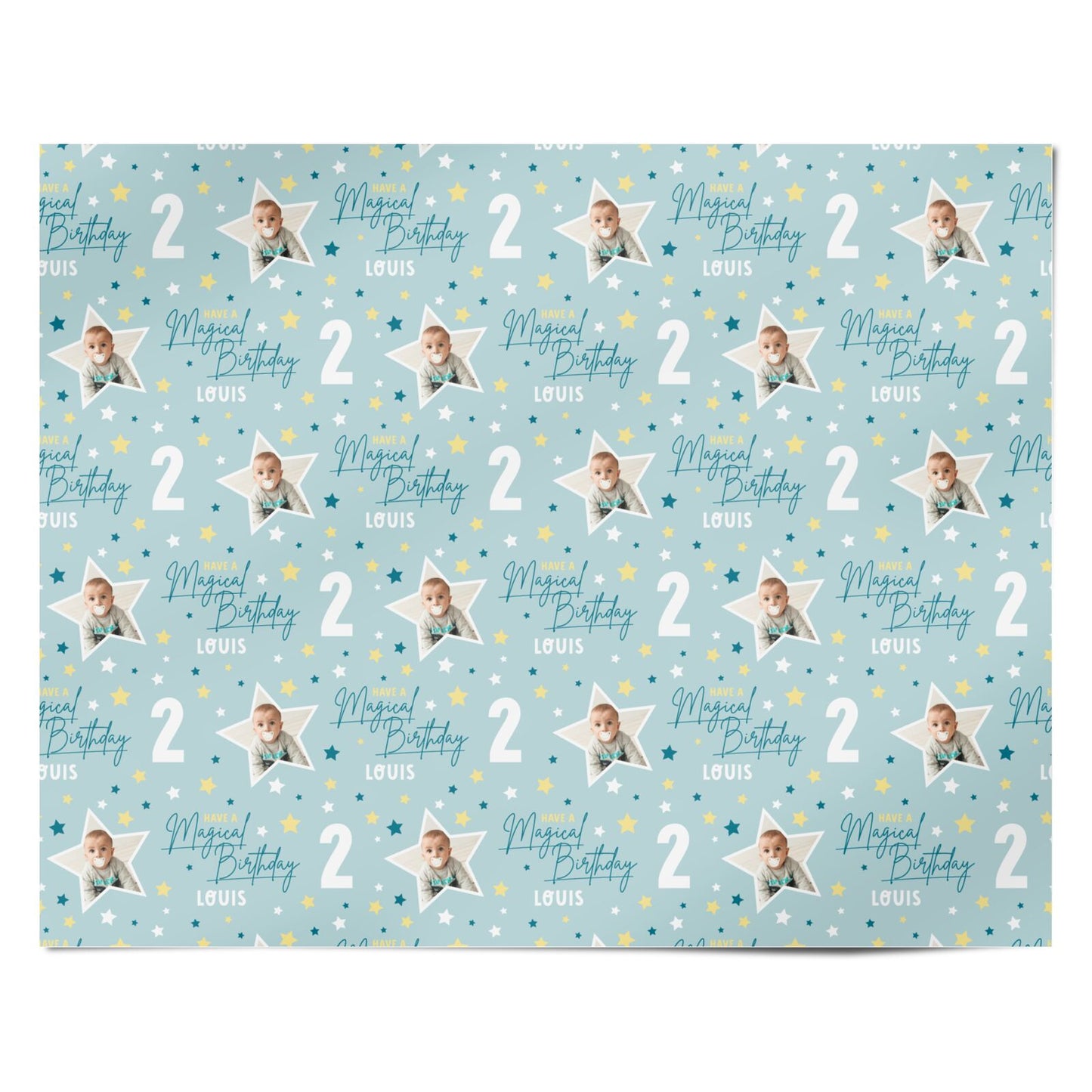 Custom Happy Birthday Personalised Wrapping Paper Alternative