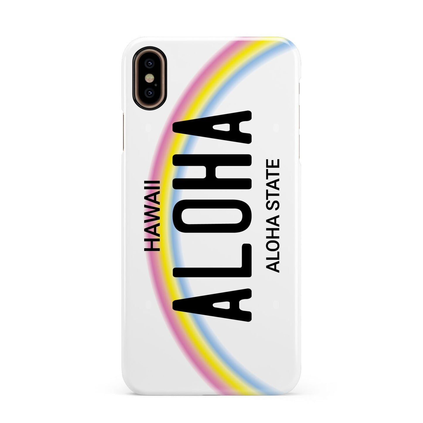 Custom Hawaii License Plate Apple iPhone Xs Max 3D Snap Case