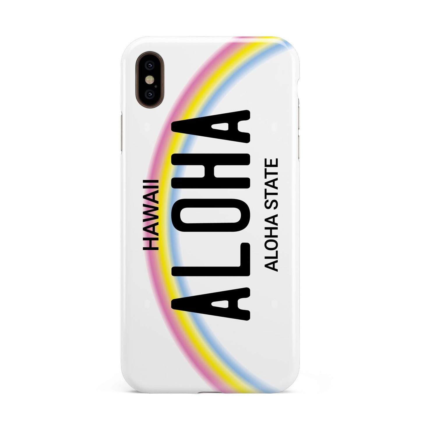 Custom Hawaii License Plate Apple iPhone Xs Max 3D Tough Case