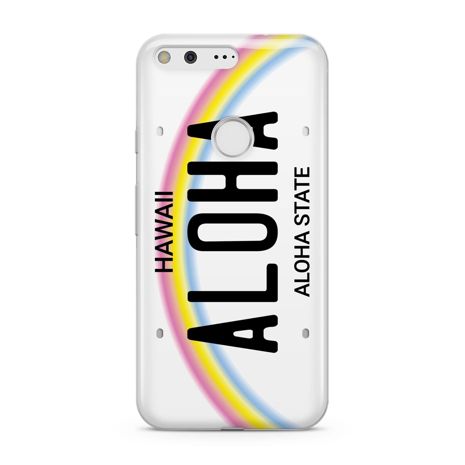 Custom Hawaii License Plate Google Pixel Case