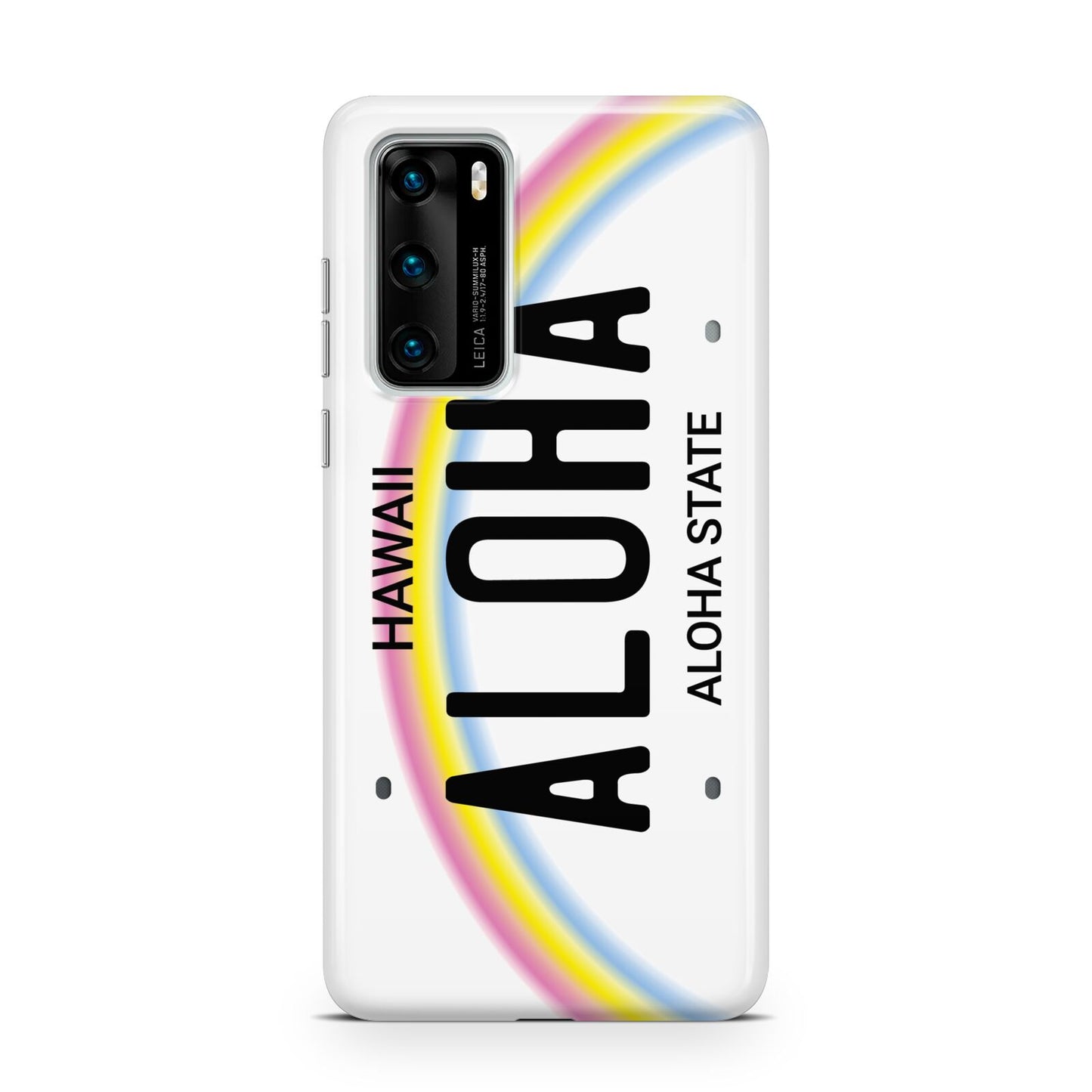 Custom Hawaii License Plate Huawei P40 Phone Case