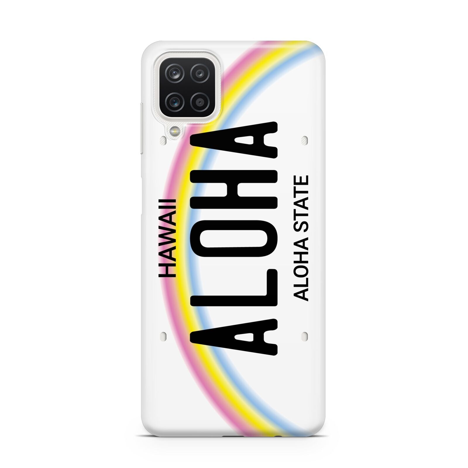 Custom Hawaii License Plate Samsung A12 Case