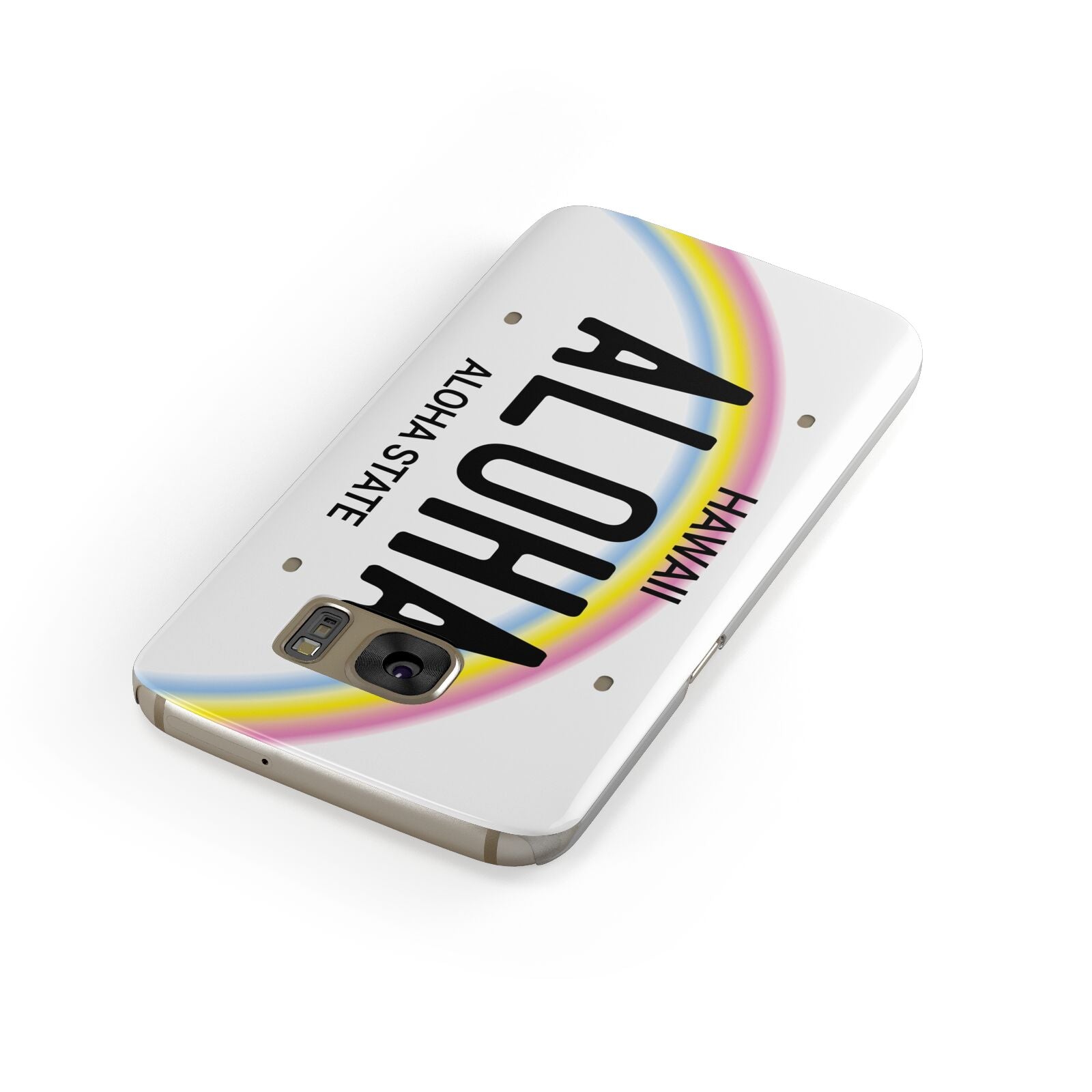 Custom Hawaii License Plate Samsung Galaxy Case Front Close Up