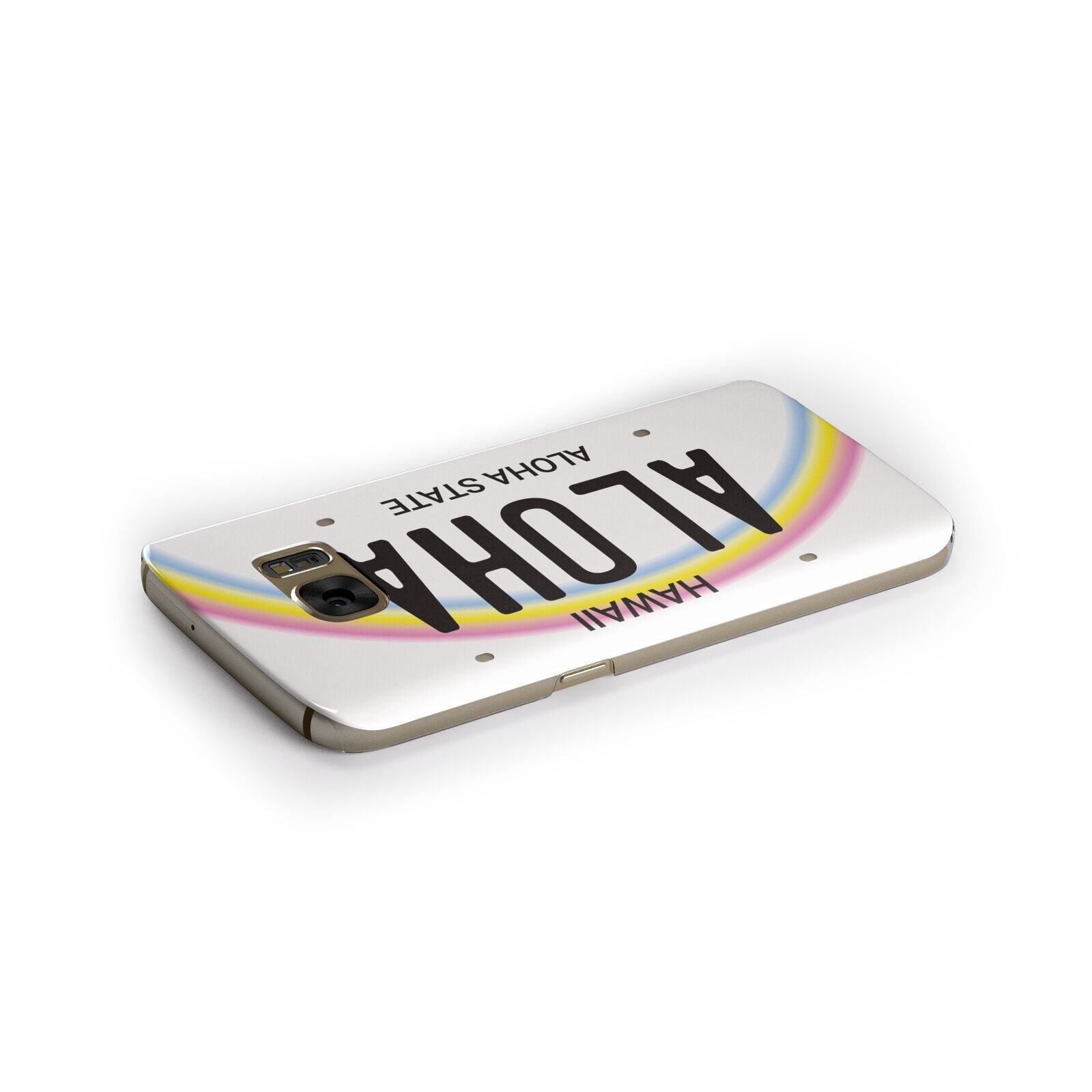 Custom Hawaii License Plate Samsung Galaxy Case Side Close Up