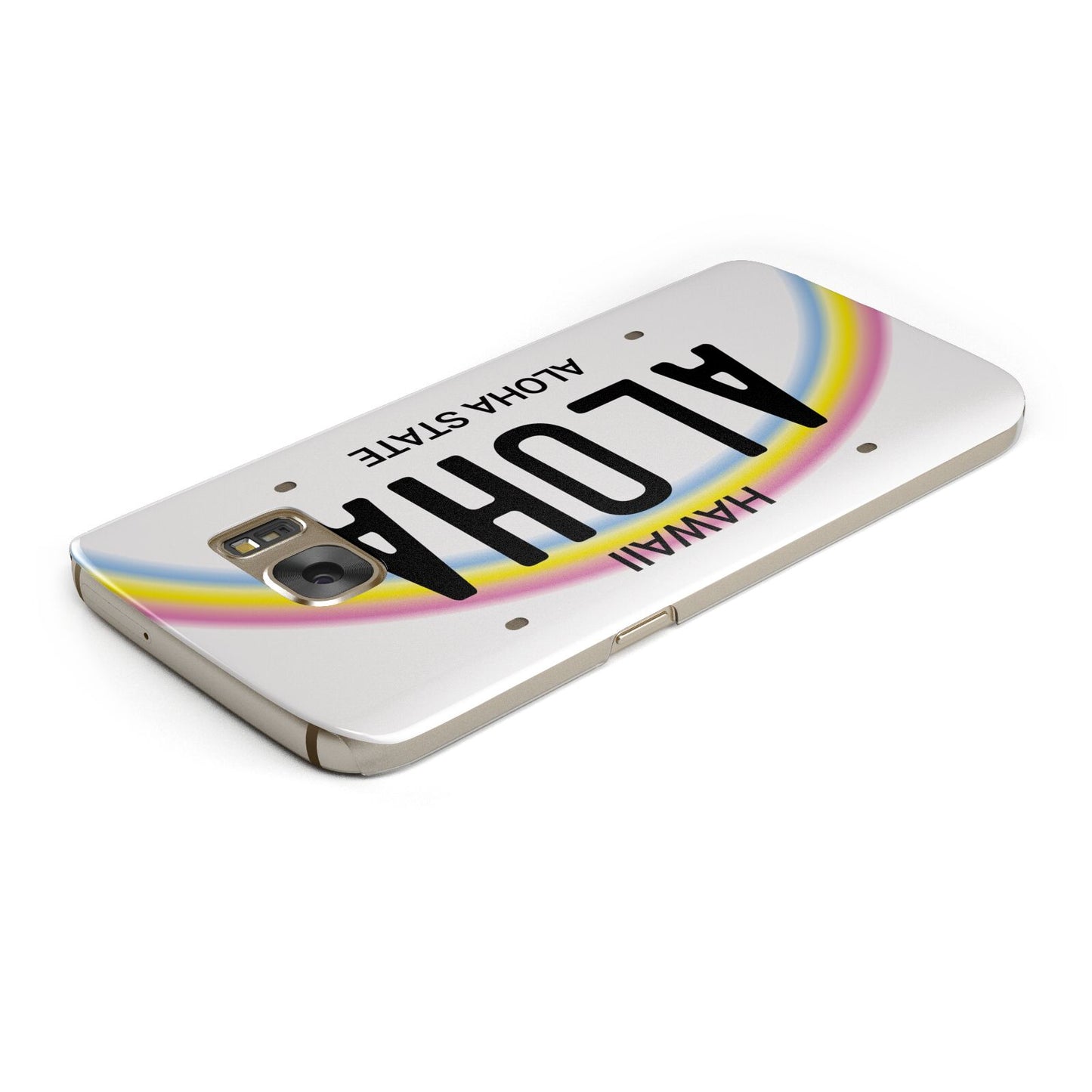 Custom Hawaii License Plate Samsung Galaxy Case Top Cutout