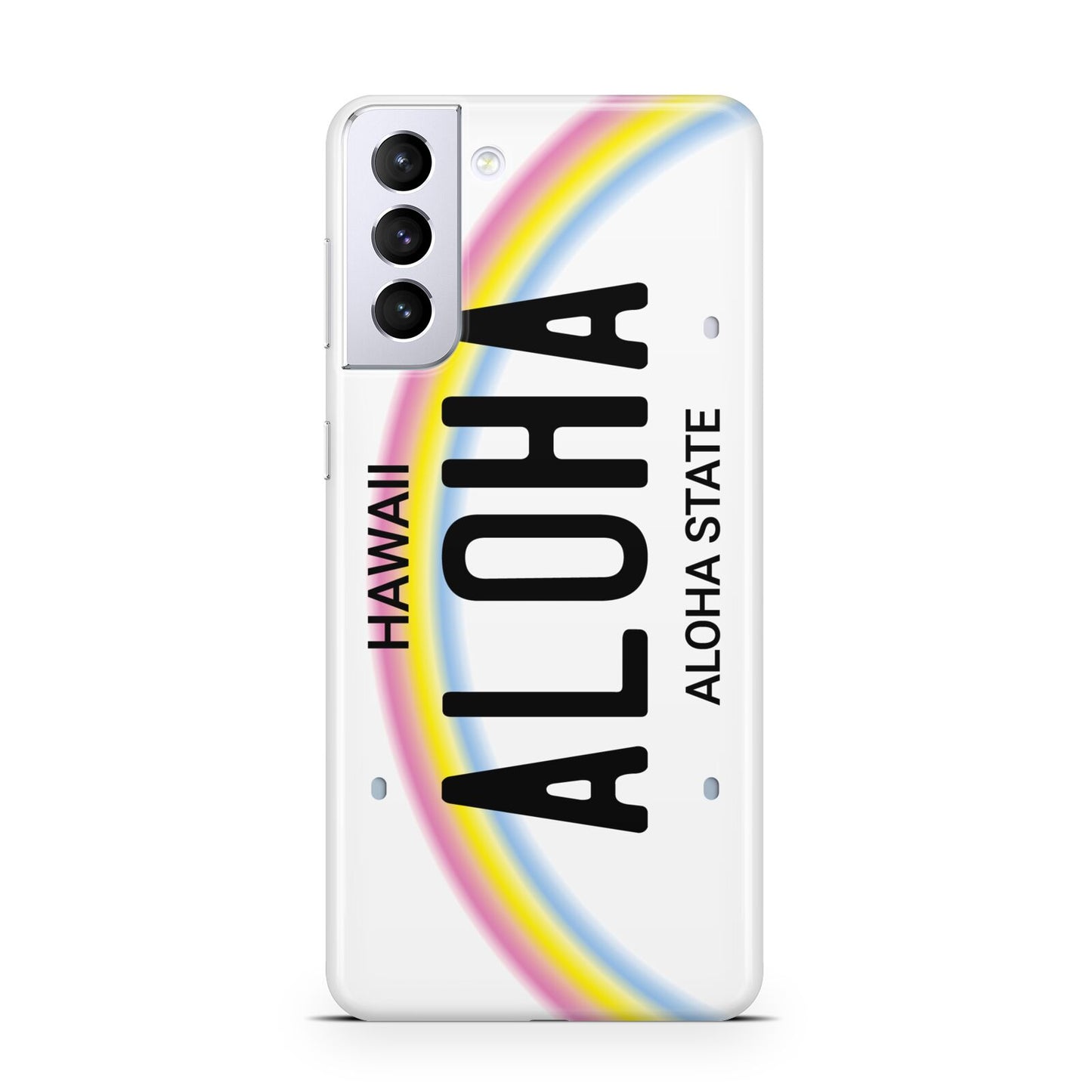 Custom Hawaii License Plate Samsung S21 Plus Case