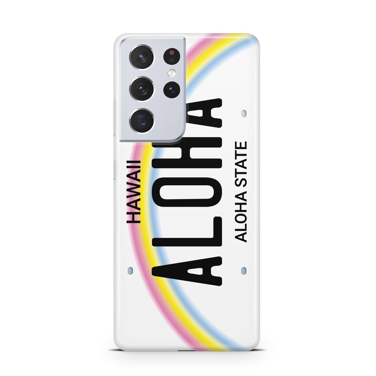 Custom Hawaii License Plate Samsung S21 Ultra Case