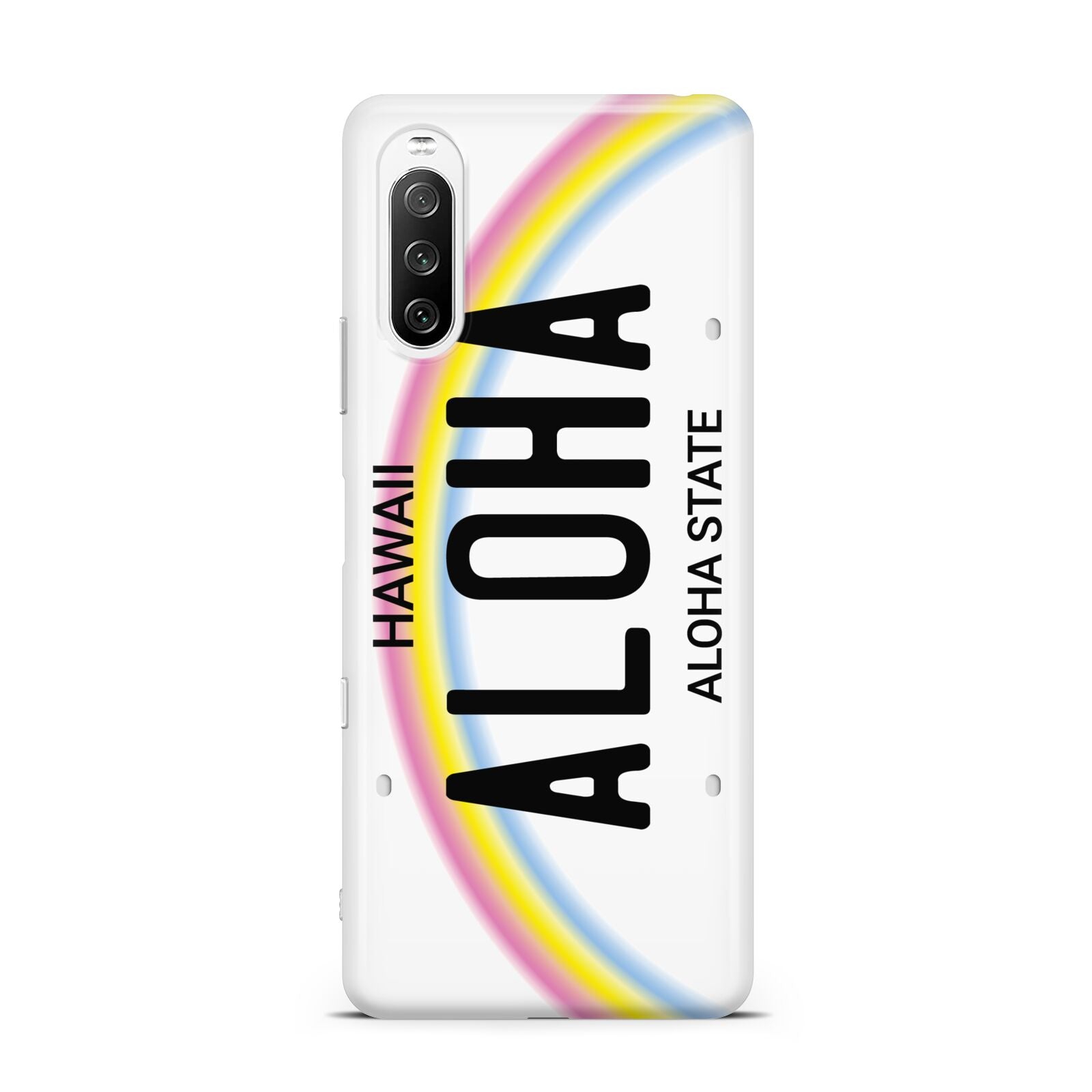 Custom Hawaii License Plate Sony Xperia 10 III Case