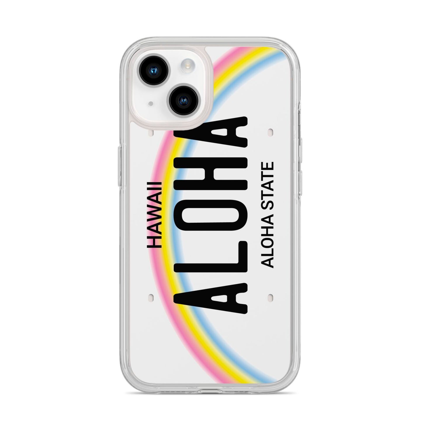 Custom Hawaii License Plate iPhone 14 Clear Tough Case Starlight