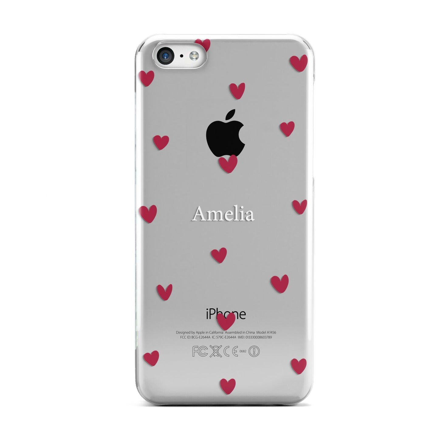 Custom Hearts Name Apple iPhone 5c Case