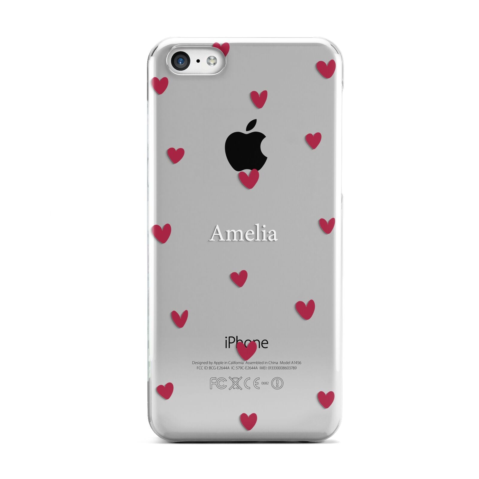 Custom Hearts Name Apple iPhone 5c Case