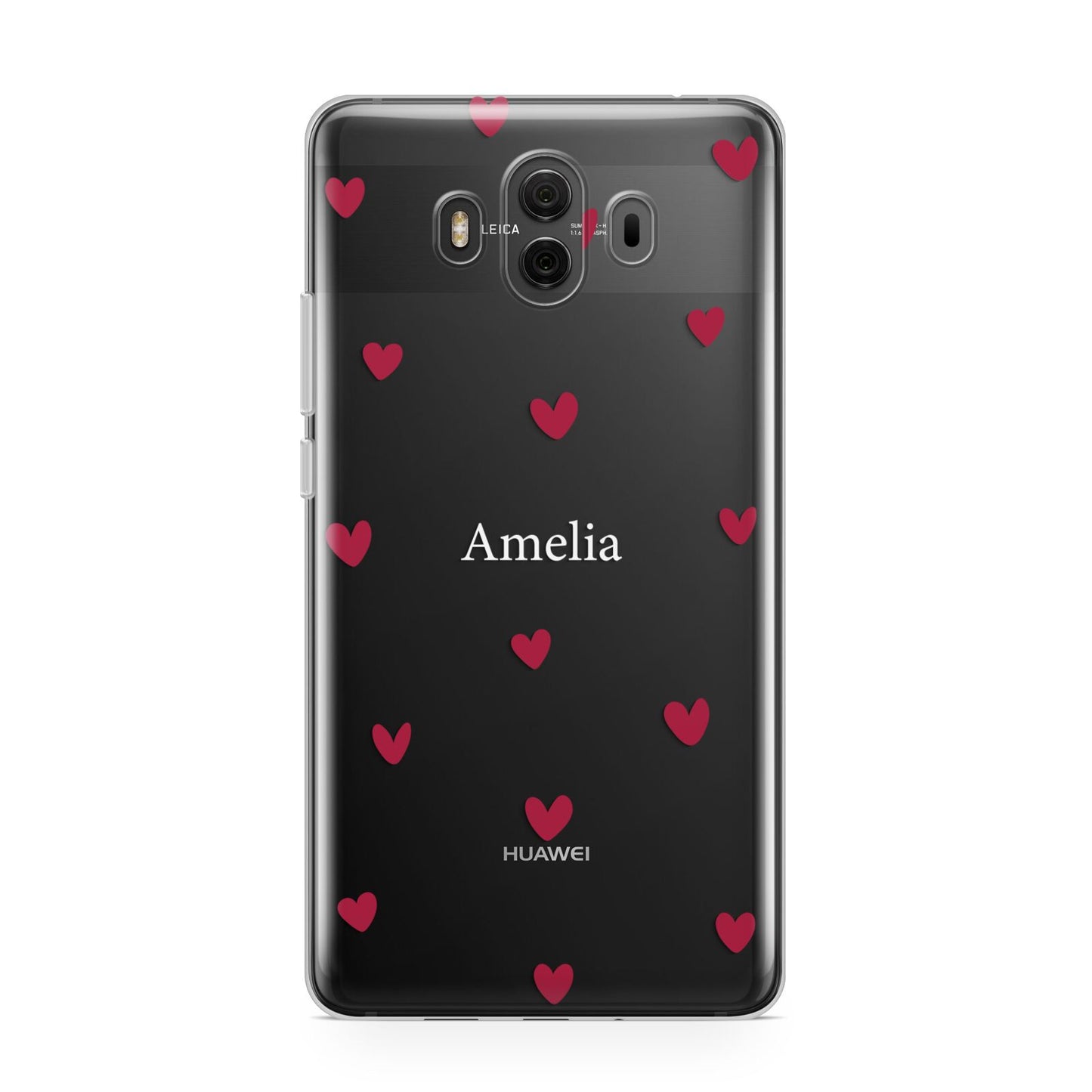 Custom Hearts Name Huawei Mate 10 Protective Phone Case