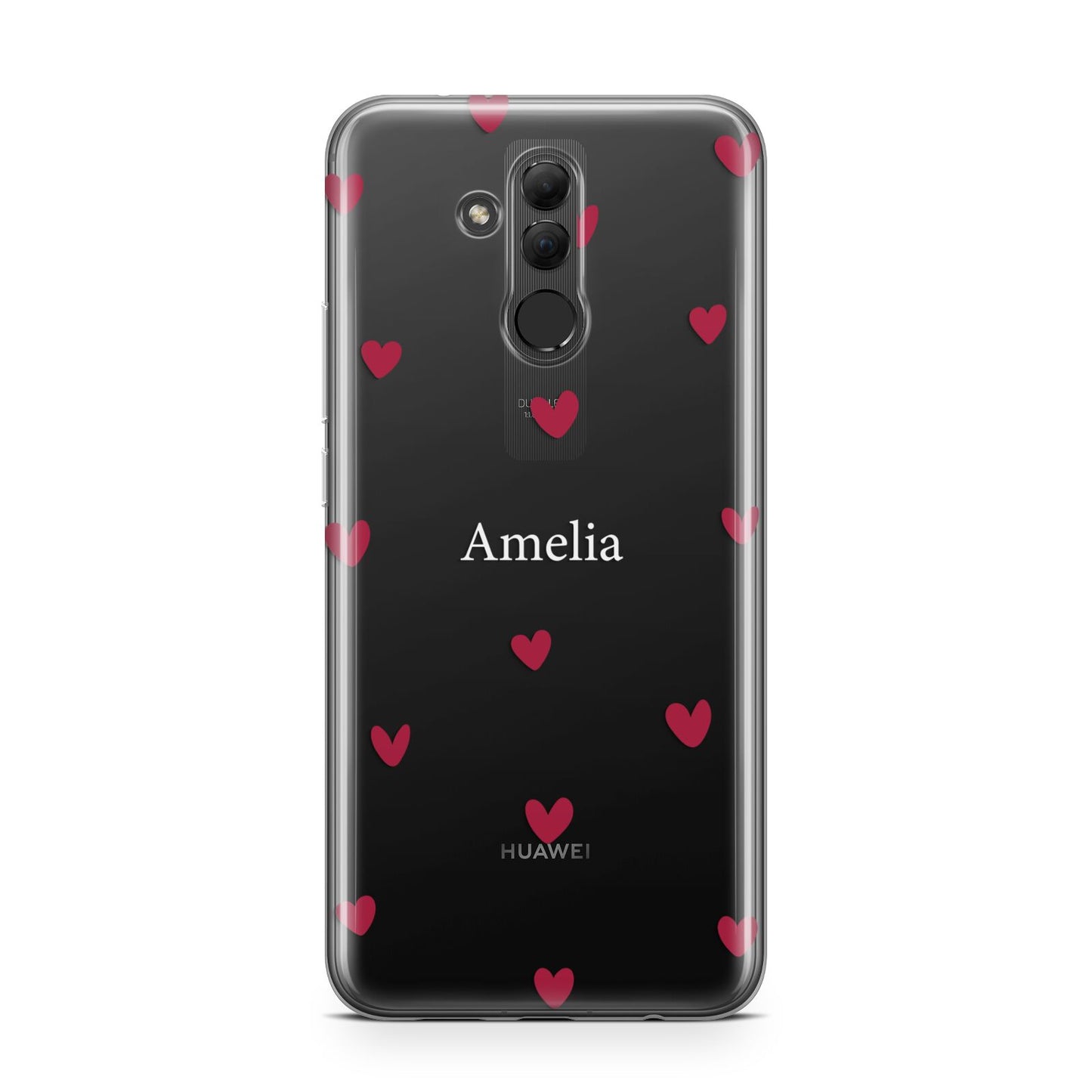 Custom Hearts Name Huawei Mate 20 Lite