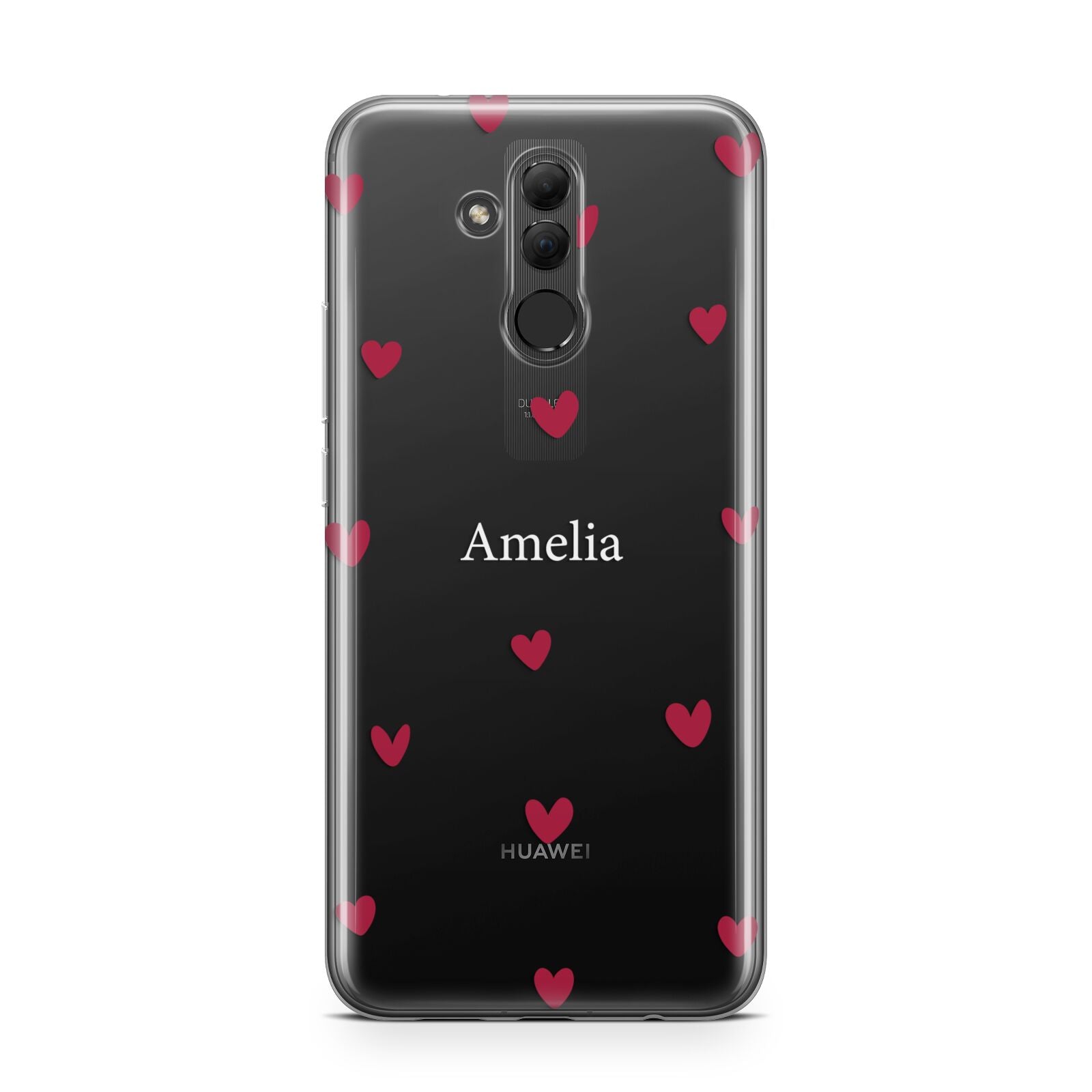 Custom Hearts Name Huawei Mate 20 Lite