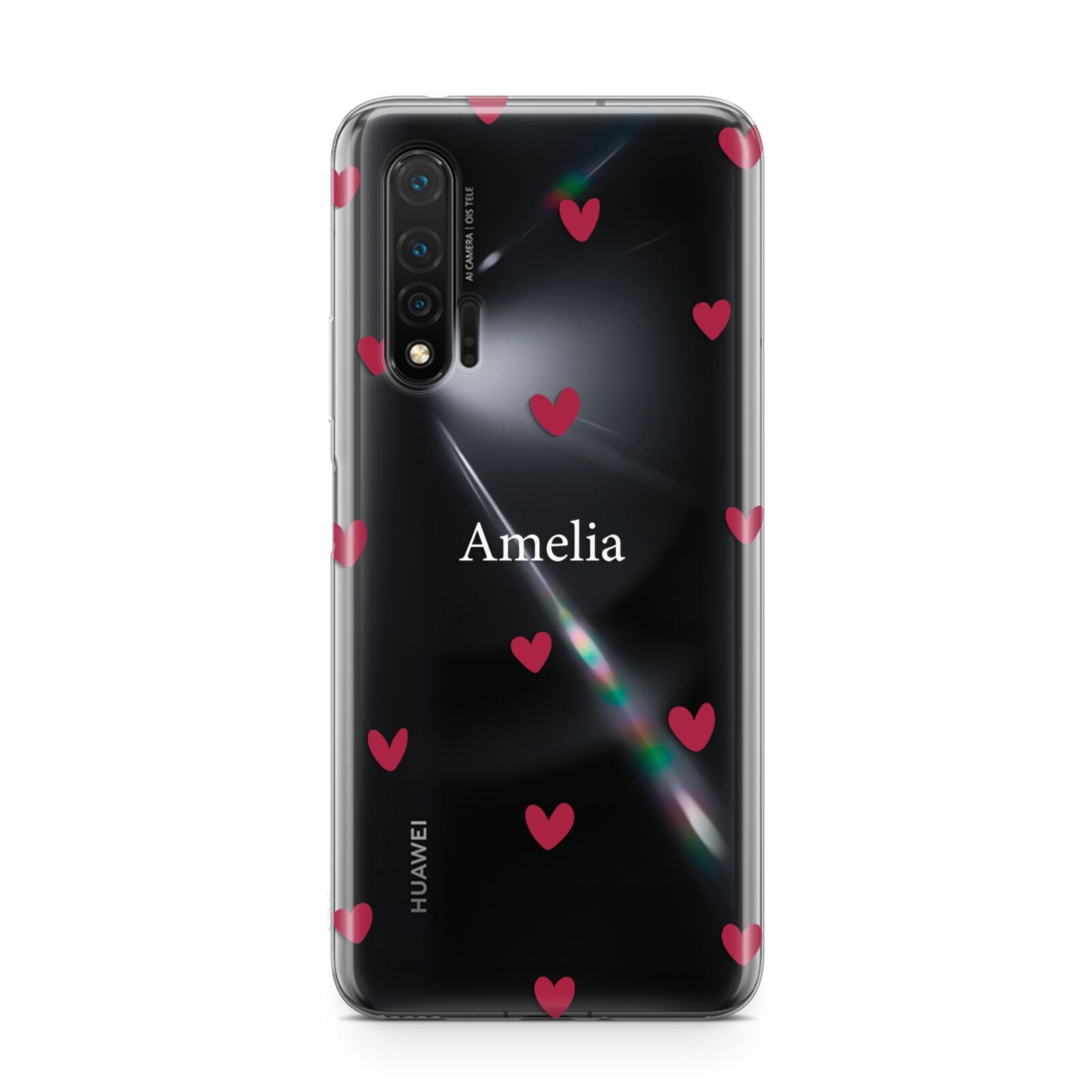 Custom Hearts Name Huawei Nova 6 Phone Case