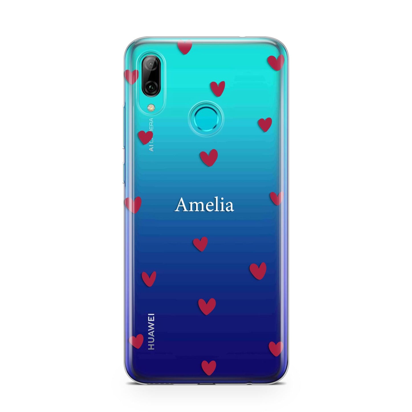 Custom Hearts Name Huawei P Smart 2019 Case