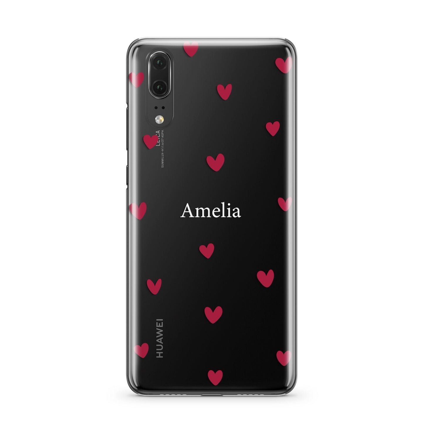 Custom Hearts Name Huawei P20 Phone Case