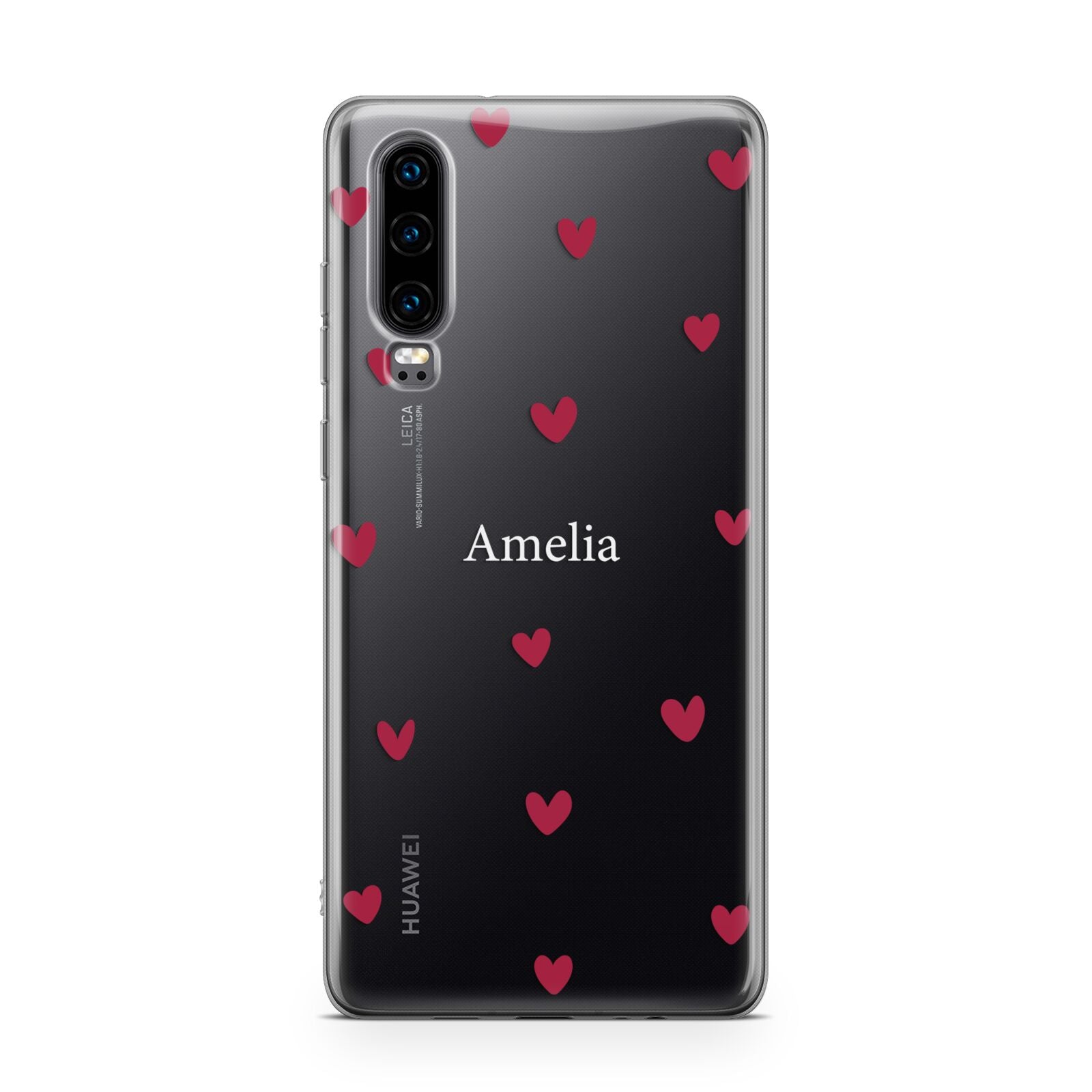 Custom Hearts Name Huawei P30 Phone Case