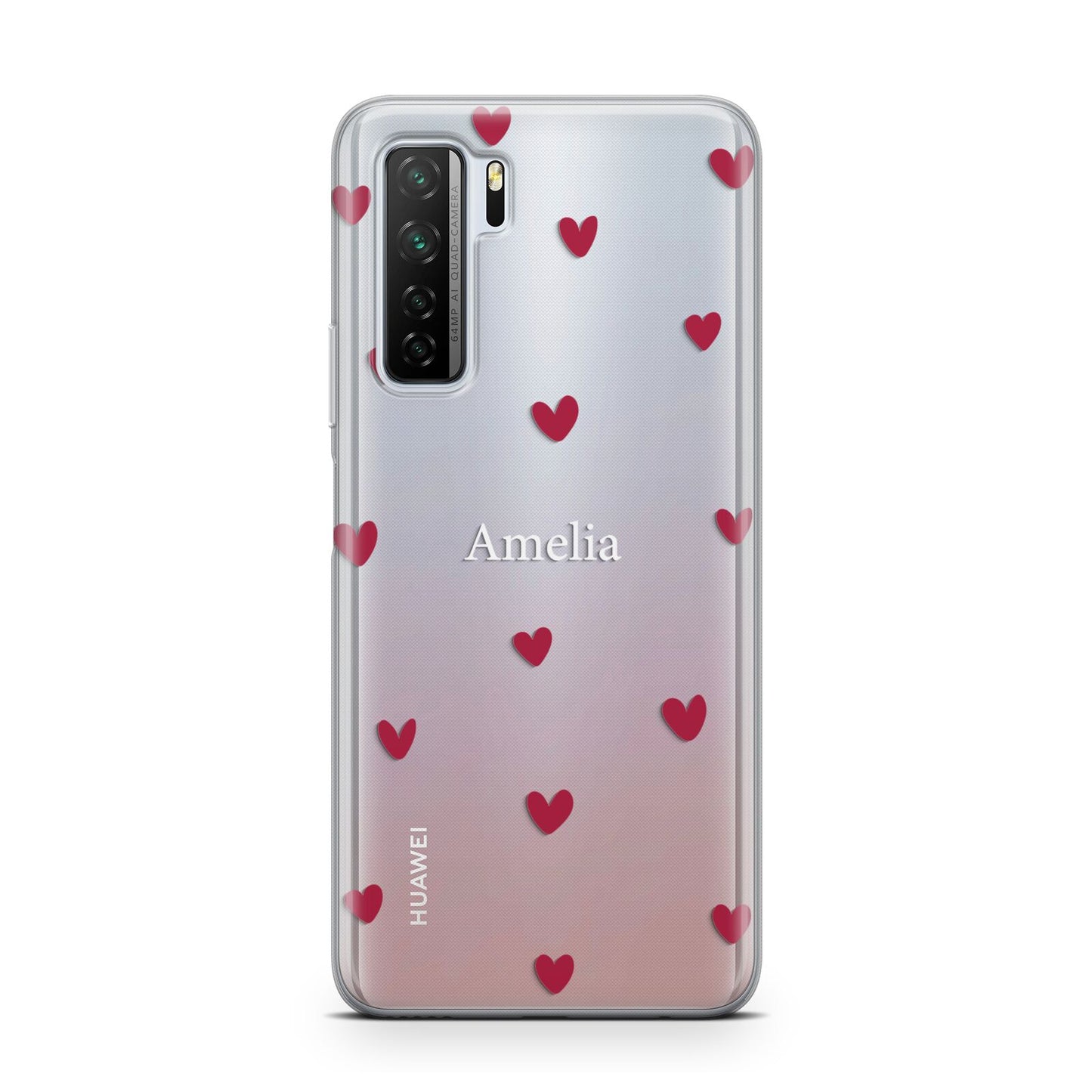 Custom Hearts Name Huawei P40 Lite 5G Phone Case