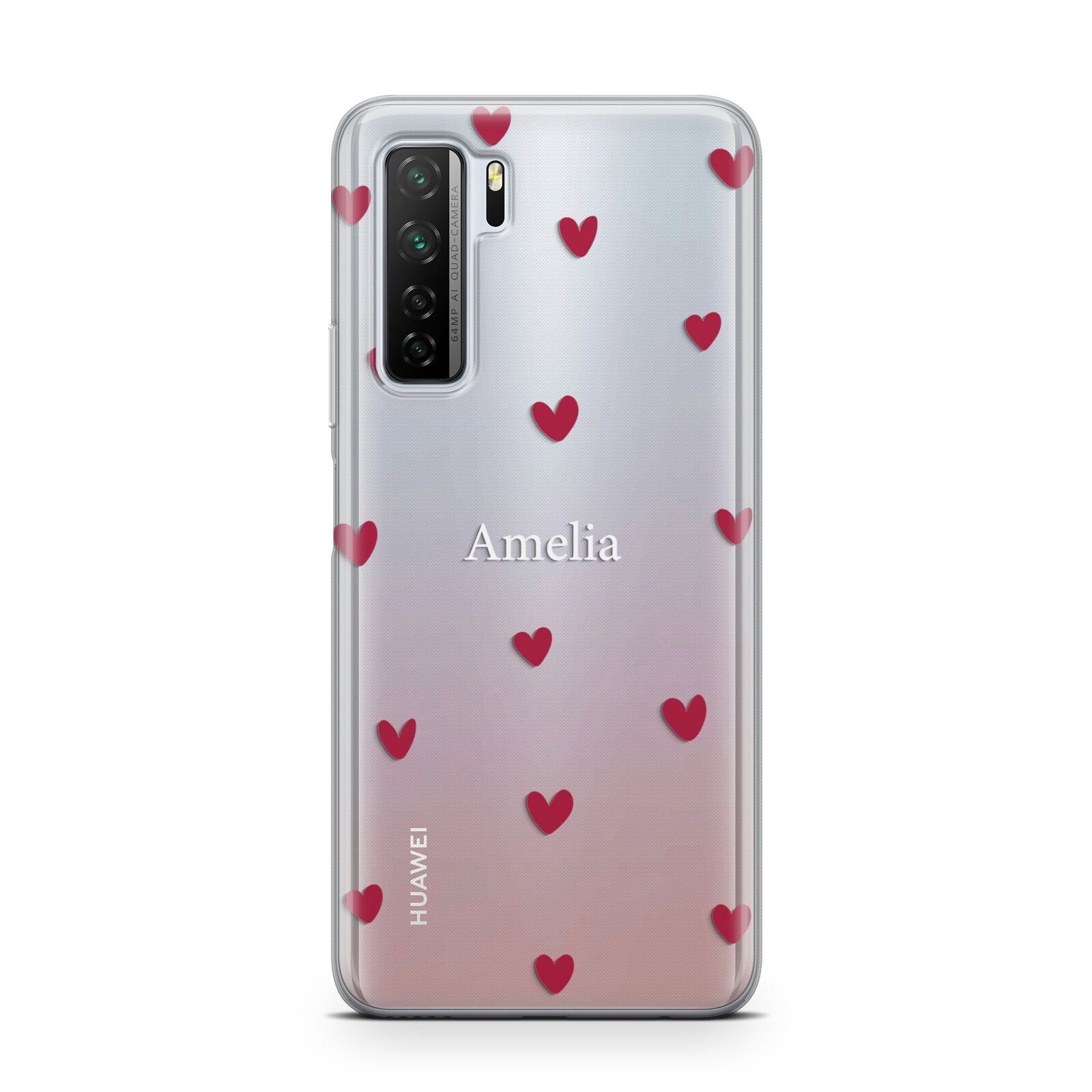 Custom Hearts Name Huawei P40 Lite 5G Phone Case