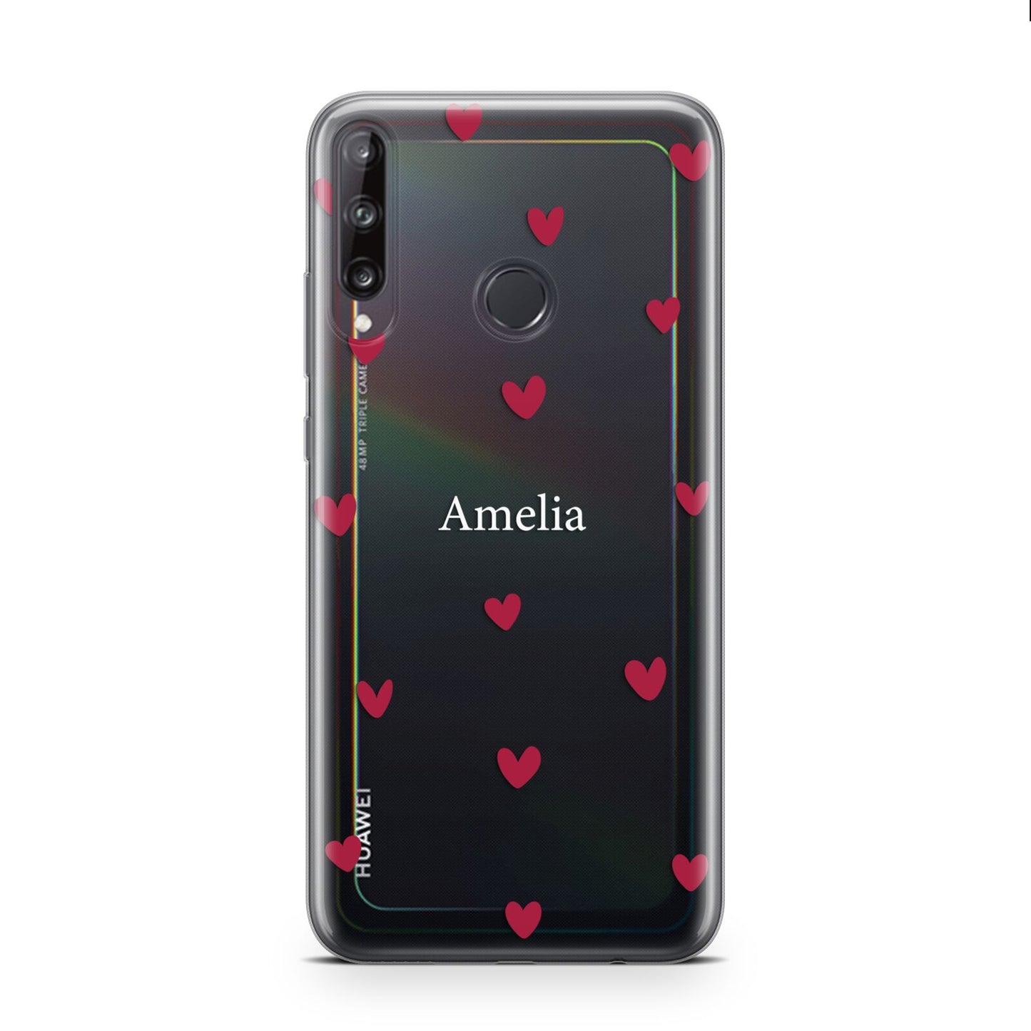 Custom Hearts Name Huawei P40 Lite E Phone Case