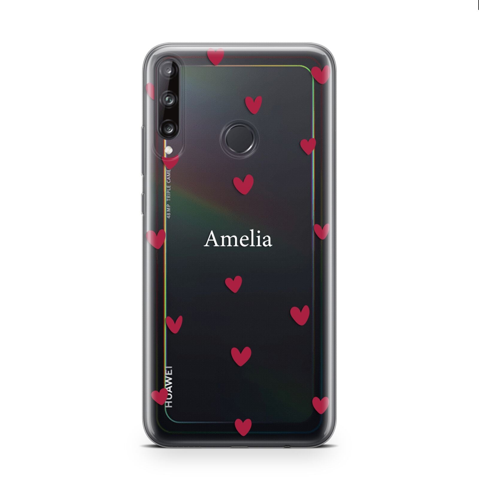 Custom Hearts Name Huawei P40 Lite E Phone Case