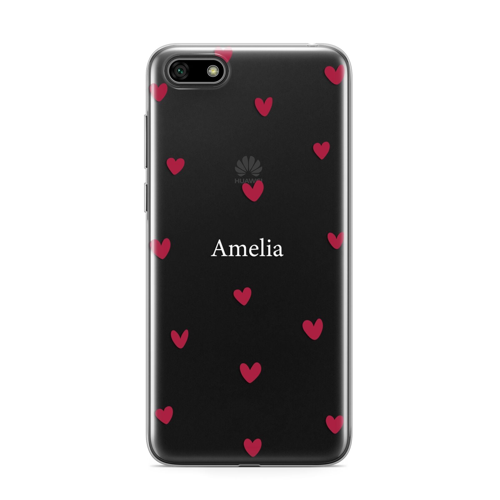 Custom Hearts Name Huawei Y5 Prime 2018 Phone Case