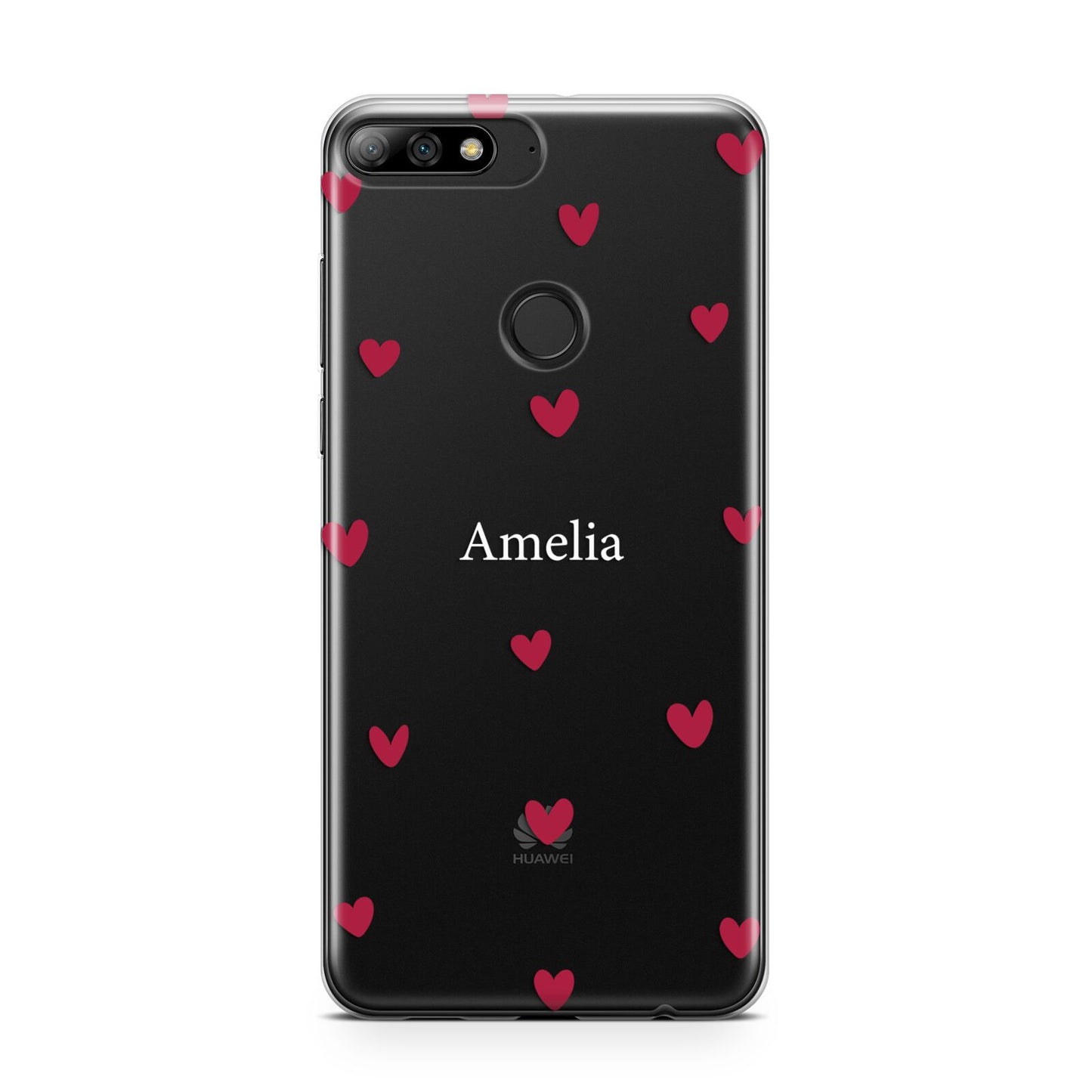 Custom Hearts Name Huawei Y7 2018