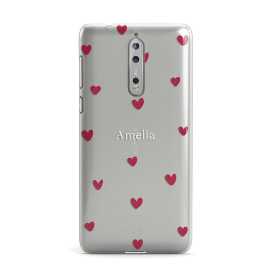 Custom Hearts Name Nokia Case