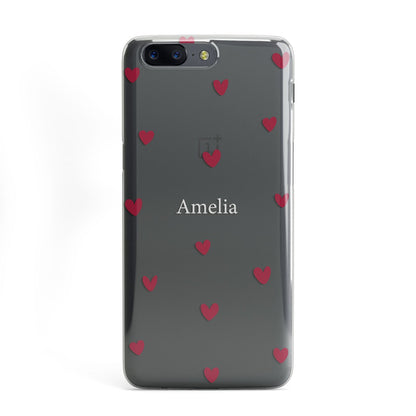 Custom Hearts Name OnePlus Case