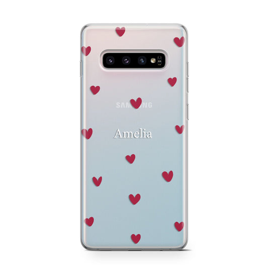 Custom Hearts Name Protective Samsung Galaxy Case