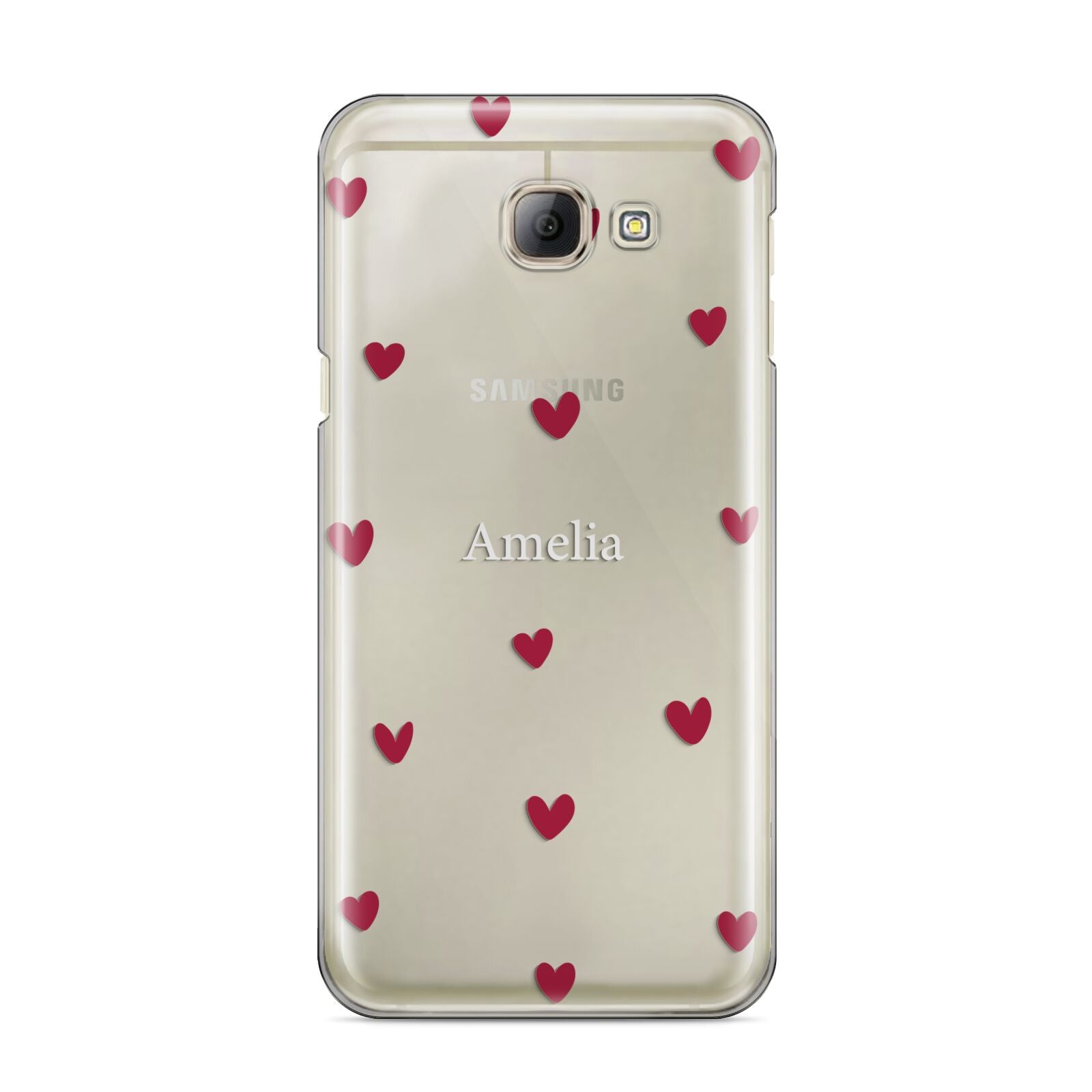 Custom Hearts Name Samsung Galaxy A8 2016 Case