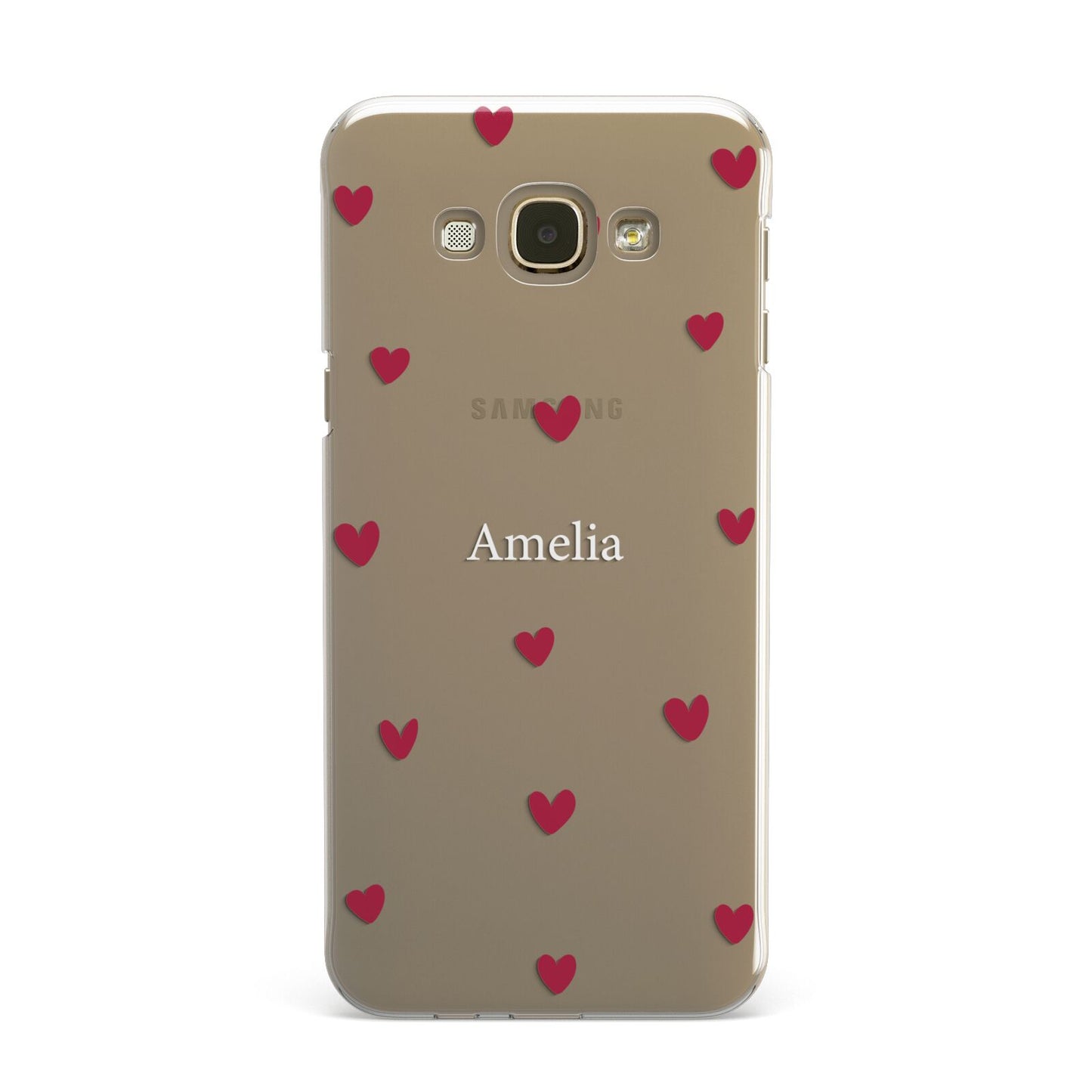 Custom Hearts Name Samsung Galaxy A8 Case