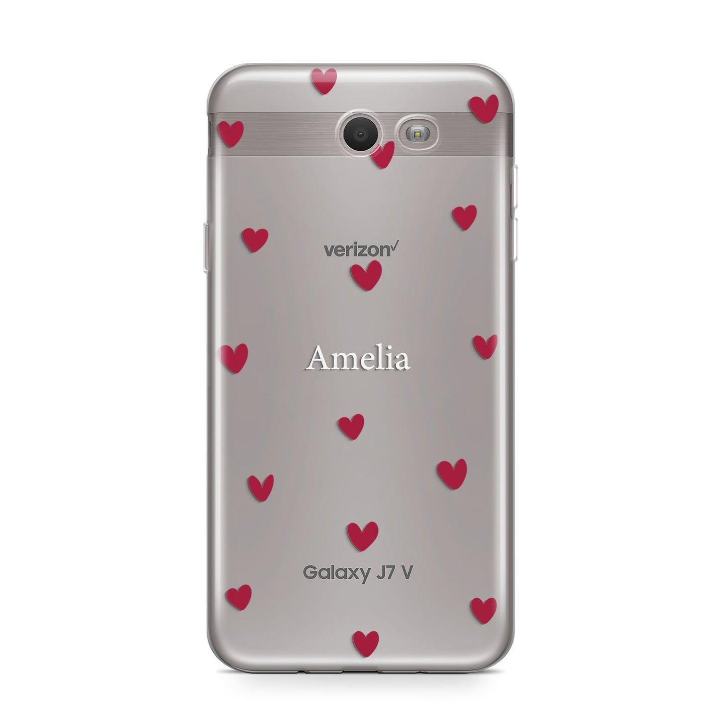 Custom Hearts Name Samsung Galaxy J7 2017 Case