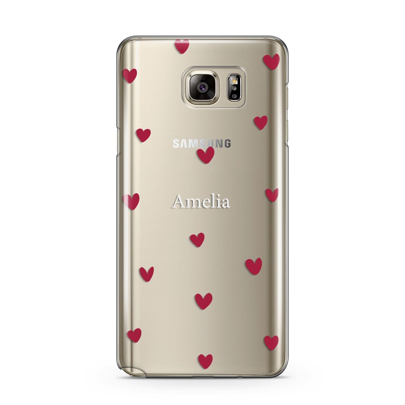 Custom Hearts Name Samsung Galaxy Note 5 Case