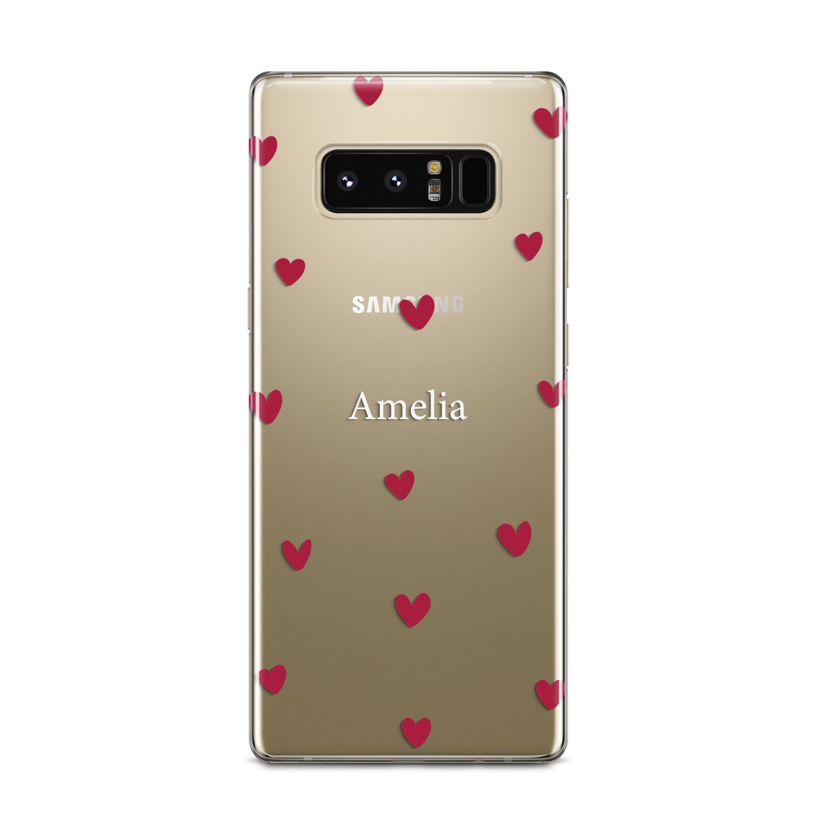 Custom Hearts Name Samsung Galaxy Note 8 Case