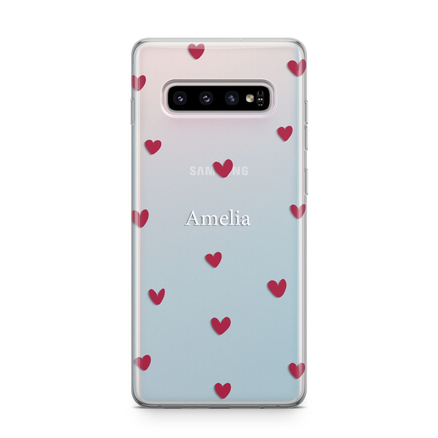 Custom Hearts Name Samsung Galaxy S10 Plus Case