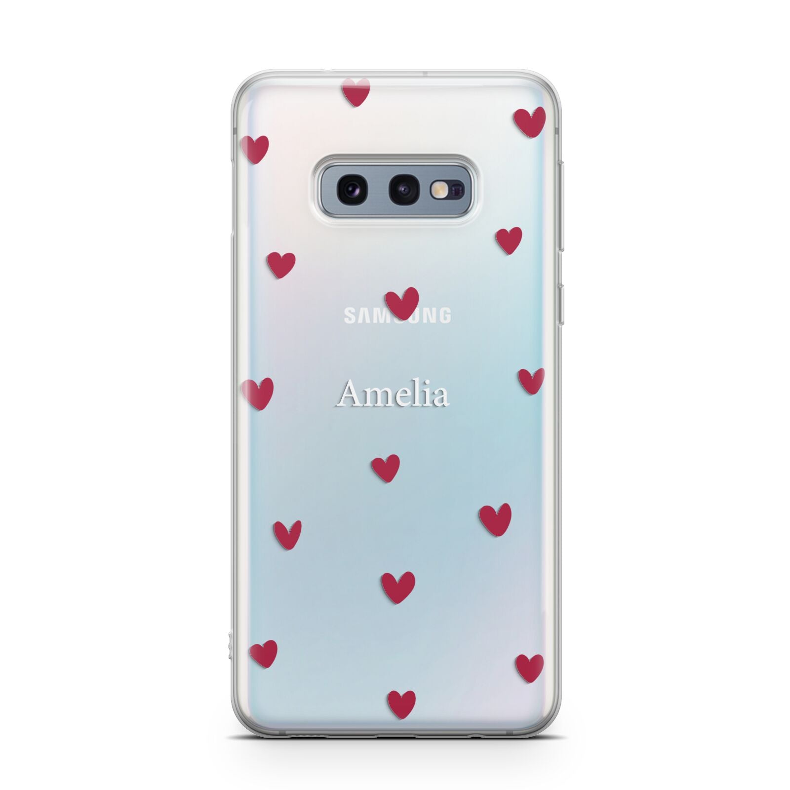 Custom Hearts Name Samsung Galaxy S10E Case